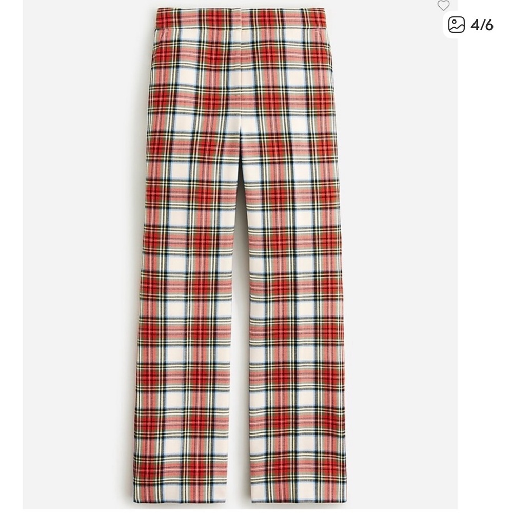 J. Crew Willa Stewart Tartan Plaid Wool Pants Size 6 NWT - Picture 4 of 10